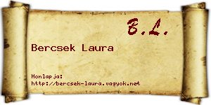 Bercsek Laura névjegykártya